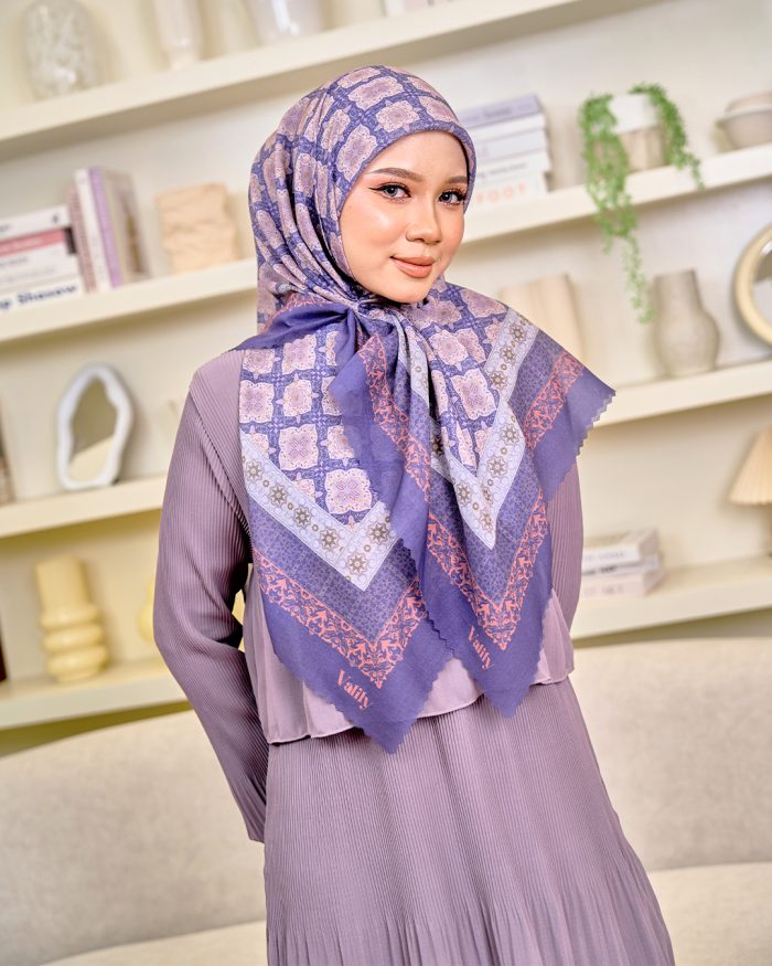 Valily Tudung Bawal Cotton Voile Essaouira - Yara Purple