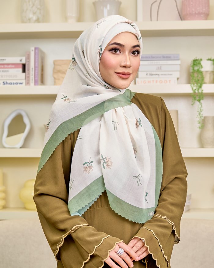 Valily Tudung Bawal Cotton Voile Essaouira - Zyra Cream