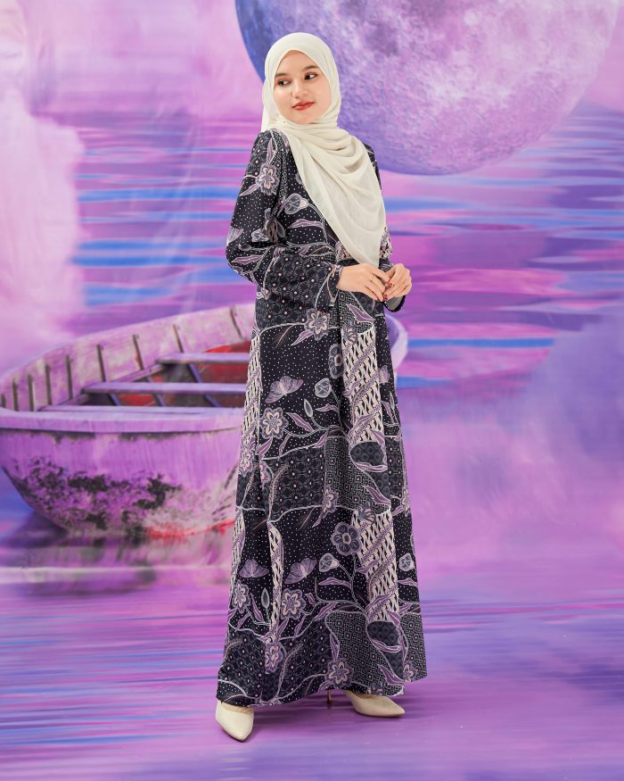 Dress Printed Lisa - Suria Lavender - Image 3
