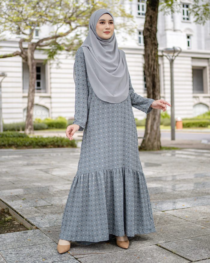 Dress Ruffle Lasha - Grey - Image 6