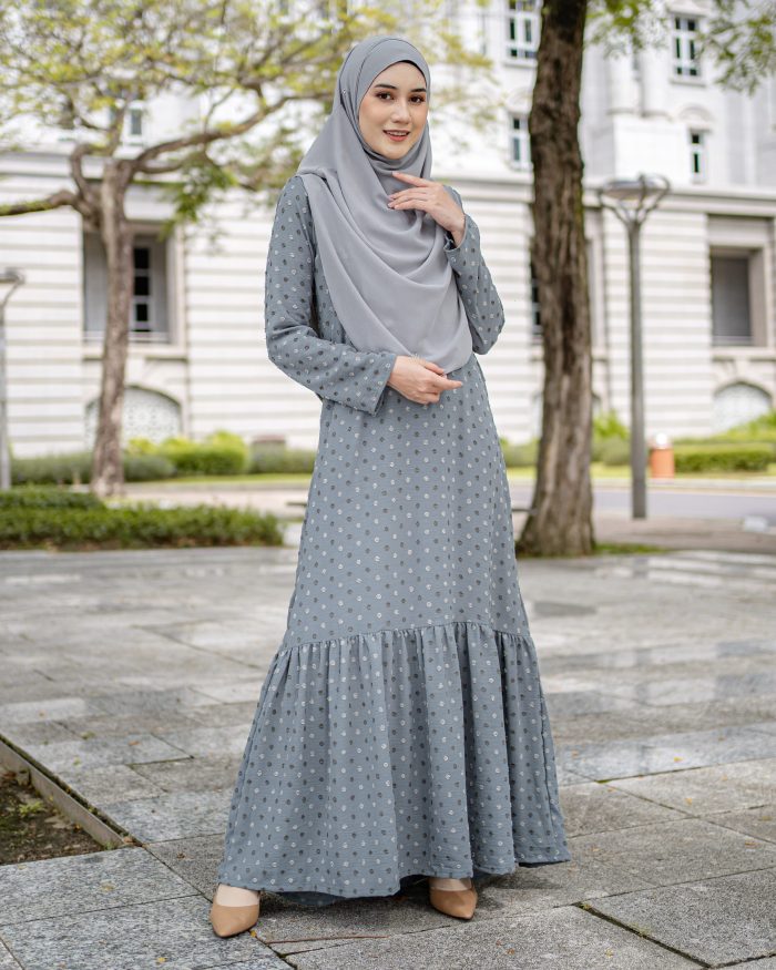 Dress Ruffle Lasha - Grey - Image 5