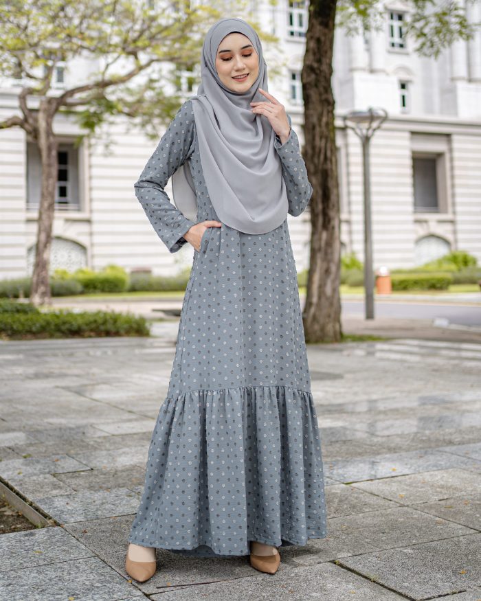 Dress Ruffle Lasha - Grey - Image 4