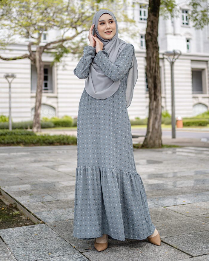 Dress Ruffle Lasha - Grey - Image 3