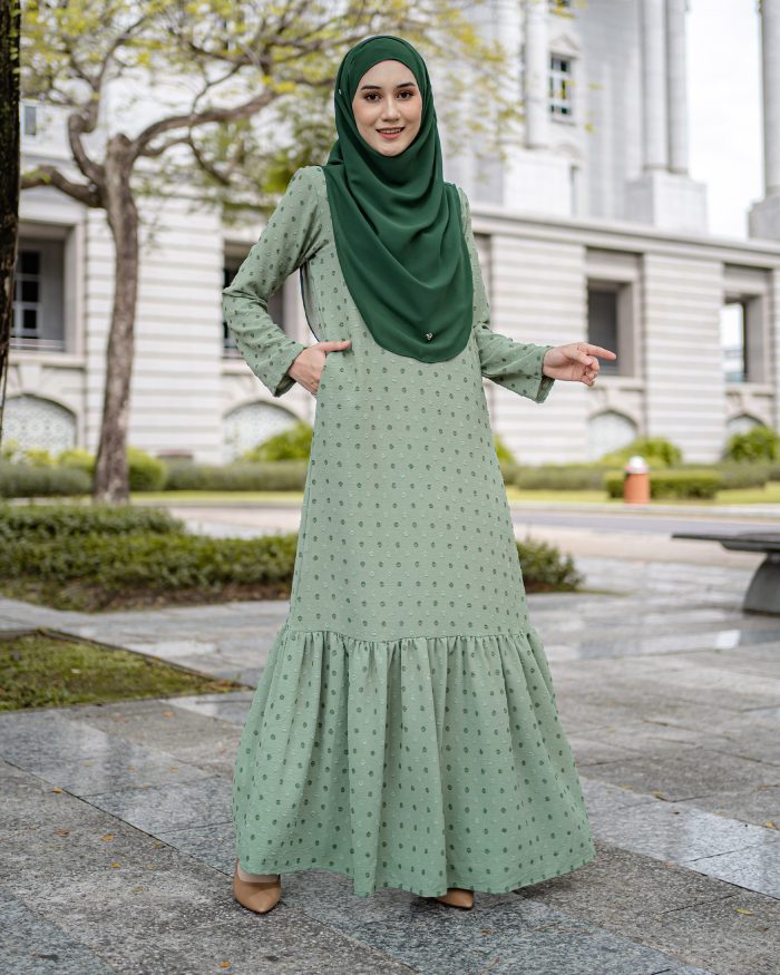 Dress Ruffle Lasha - Mint Sage - Image 5