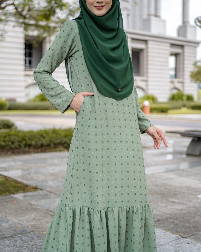 Dress Ruffle Lasha - Mint Sage - Image 6