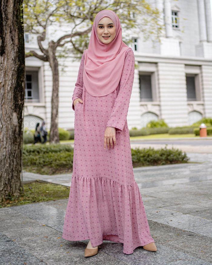 Dress Ruffle Lasha - Mulberry