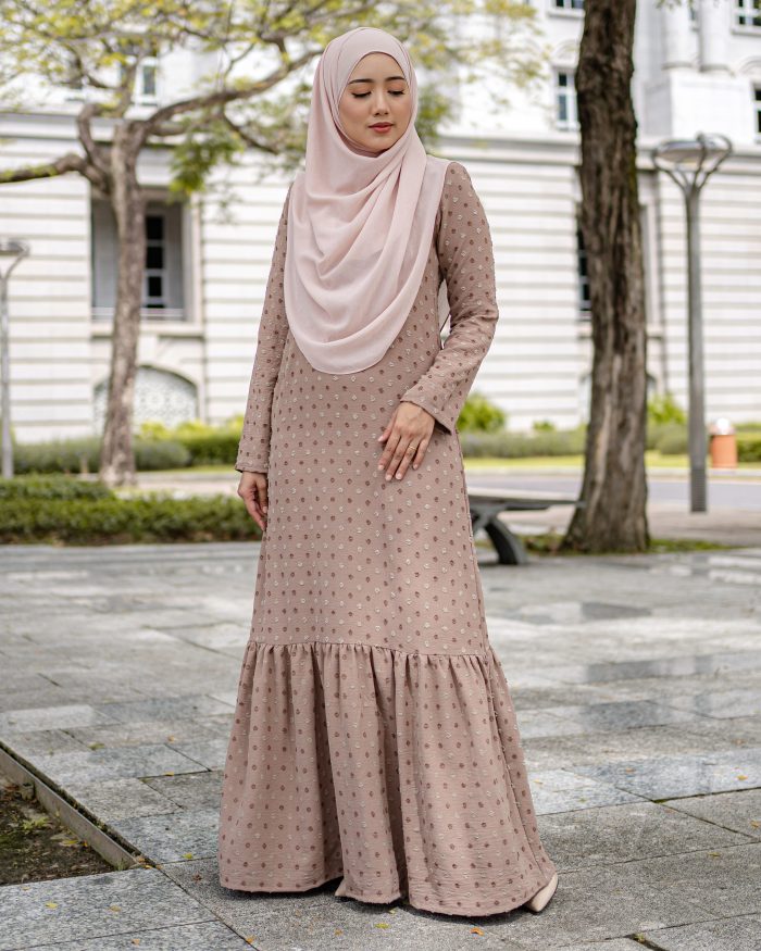 Dress Ruffle Lasha - Sepia