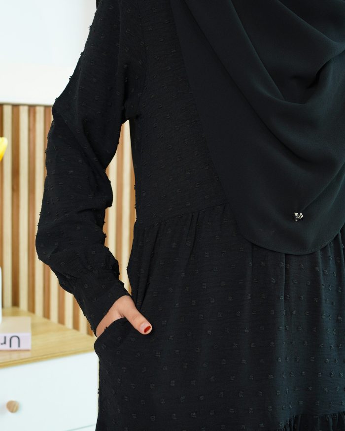 Dress Ruffle Linda - Black - Image 3