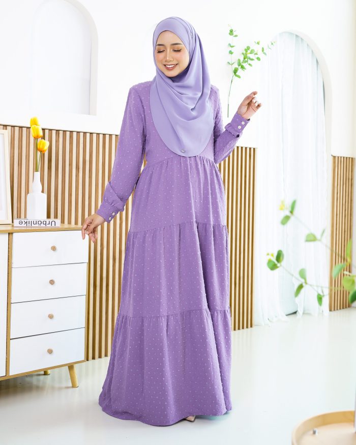 Dress Ruffle Linda - Iris Purple - Image 5