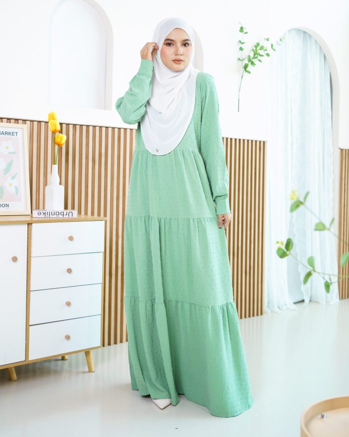 Dress Ruffle Linda - Minty Green