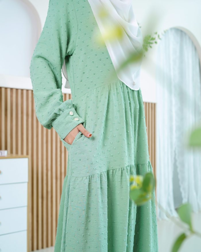 Dress Ruffle Linda - Minty Green - Image 3