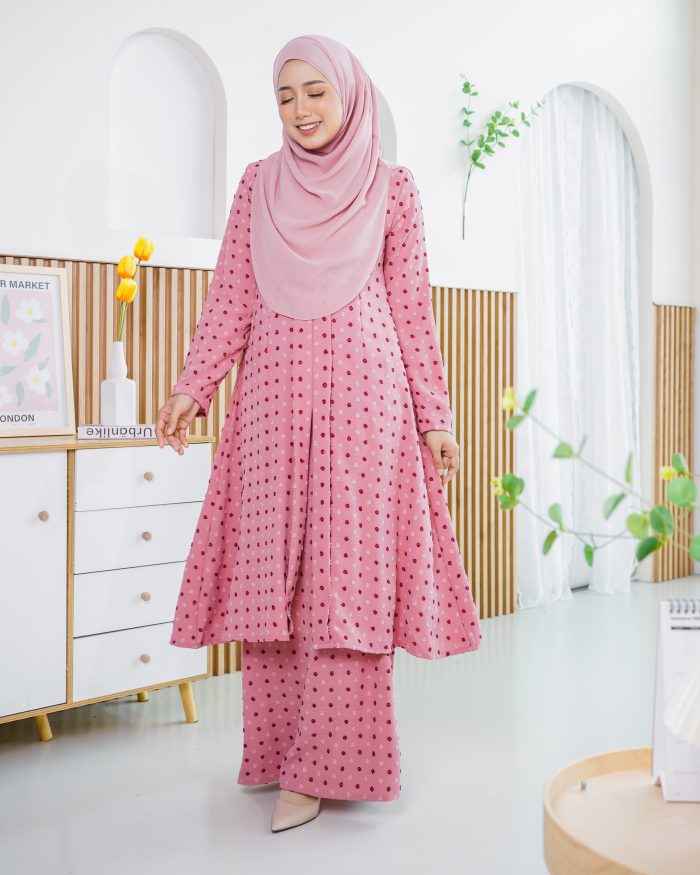 Baju Kebarung Lehana - Candy Pink - Image 4