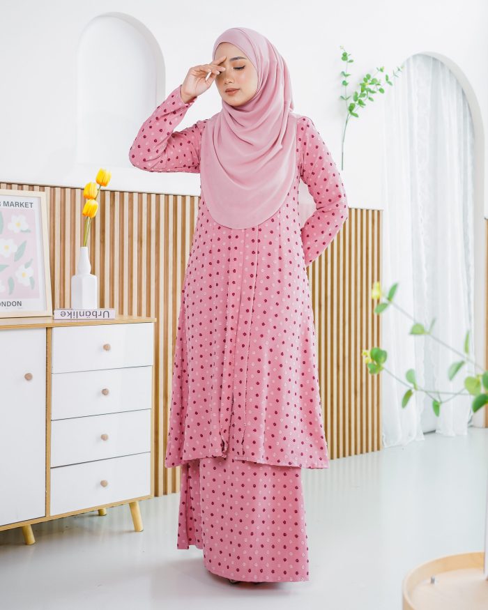 Baju Kebarung Lehana - Candy Pink - Image 5