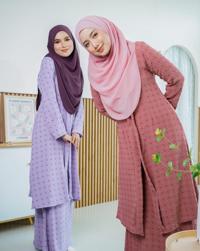 Baju Kebarung Lehana - Cotton Pink - Image 6