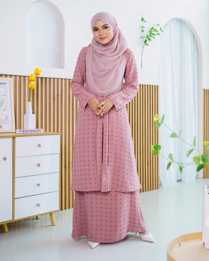 Baju Kebarung Lehana - Cotton Pink