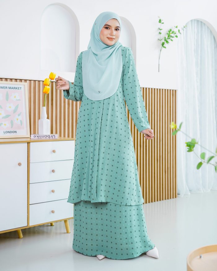 Baju Kebarung Lehana - Jade Green - Image 5