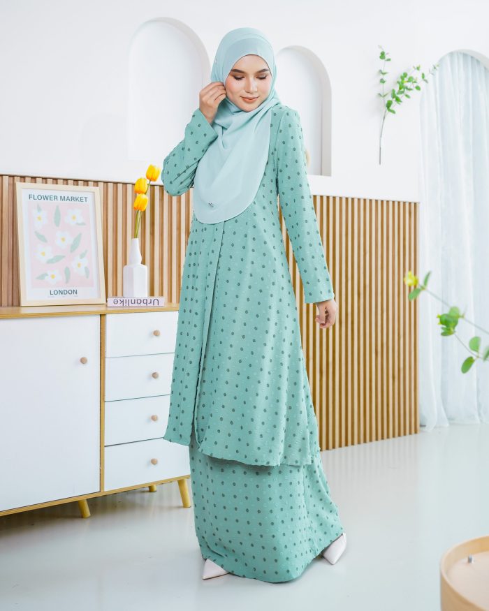 Baju Kebarung Lehana - Jade Green - Image 3