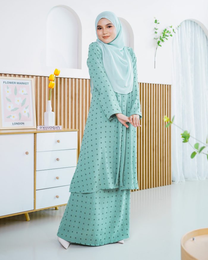 Baju Kebarung Lehana - Jade Green - Image 4