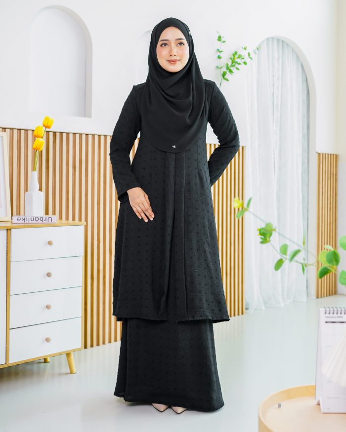 Baju Kebarung Lehana - Matte Black