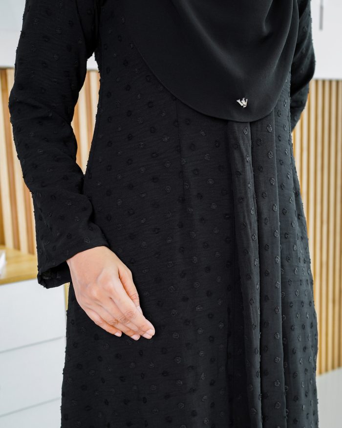 Baju Kebarung Lehana - Matte Black - Image 2