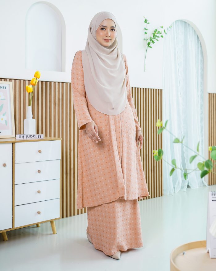 Baju Kebarung Lehana - Peach Pearl