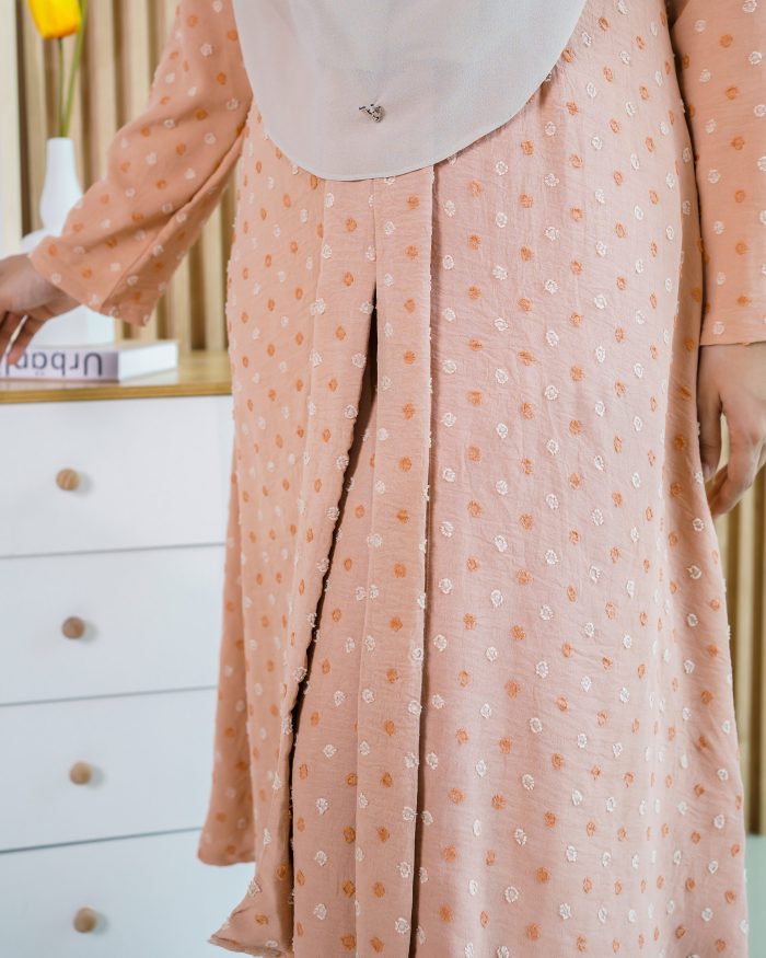 Baju Kebarung Lehana - Peach Pearl - Image 2