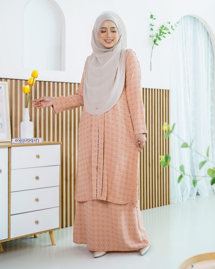 Baju Kebarung Lehana - Peach Pearl - Image 6