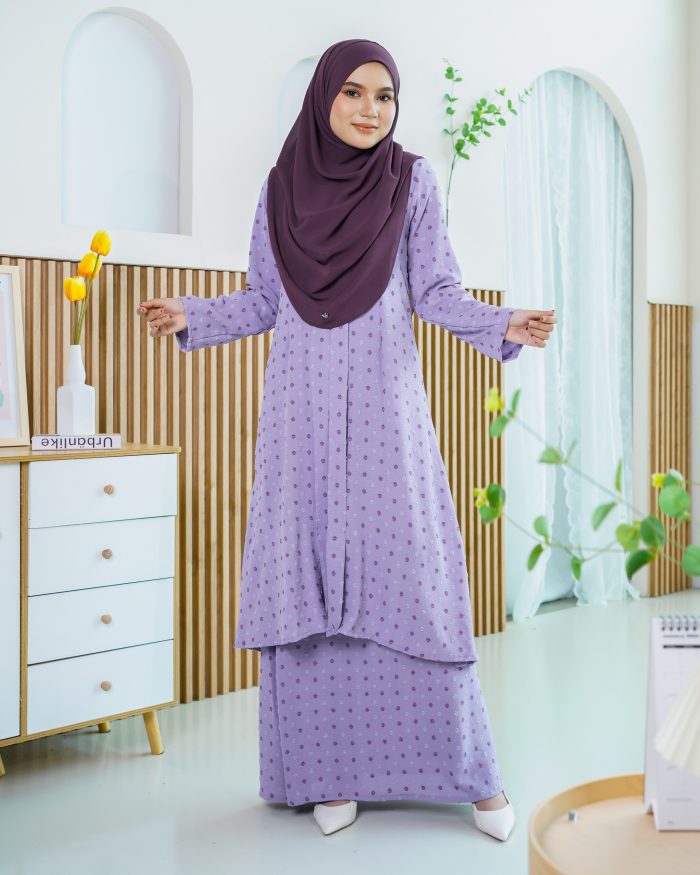 Baju Kebarung Lehana - Purple Lilac - Image 4