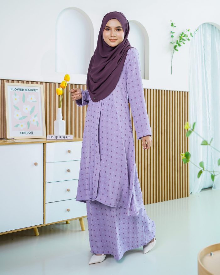 Baju Kebarung Lehana - Purple Lilac - Image 3