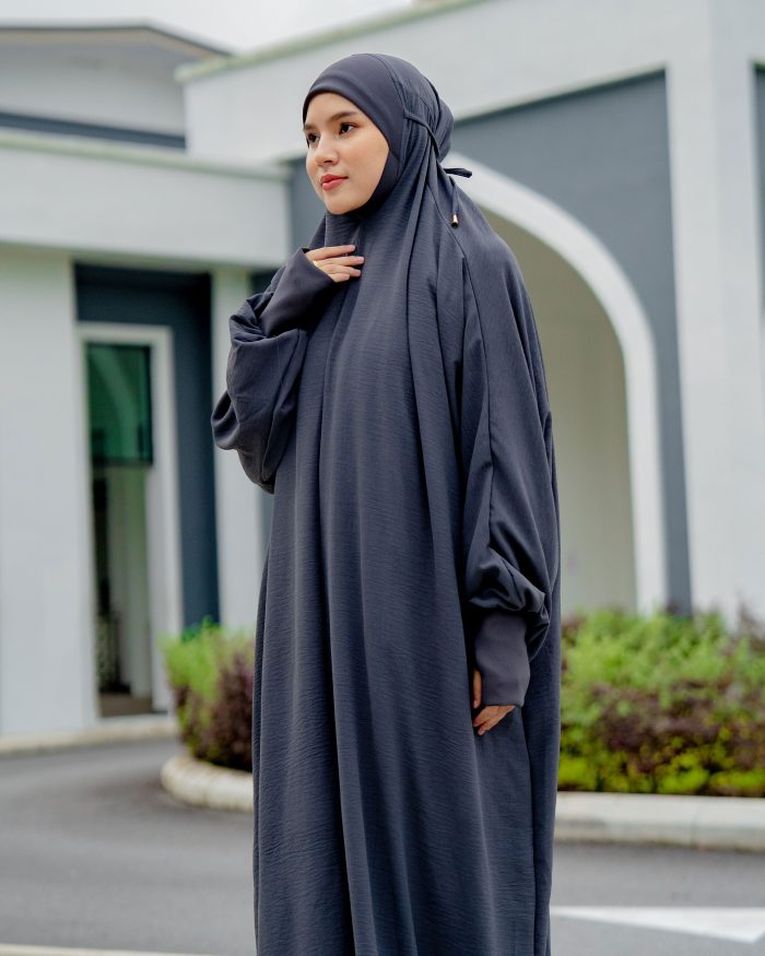 Telekung Illiyeen - Anchor Grey - Image 4