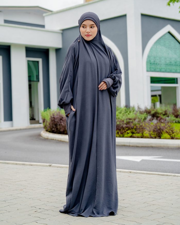 Telekung Illiyeen - Anchor Grey