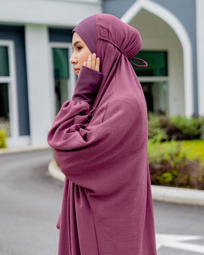 Telekung Illiyeen - Mulberry Purple - Image 4