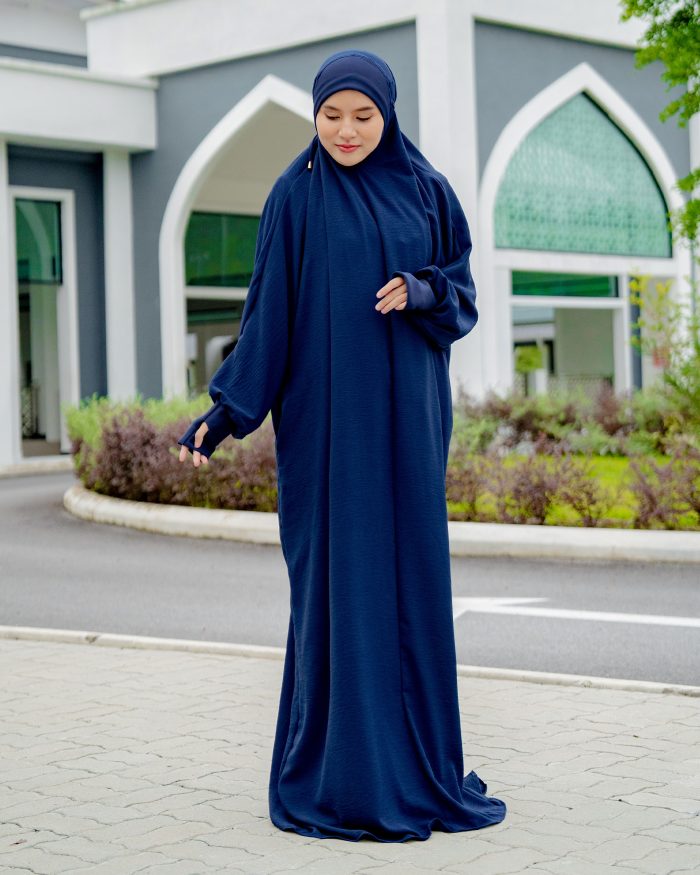 Telekung Illiyeen - Navy Blue