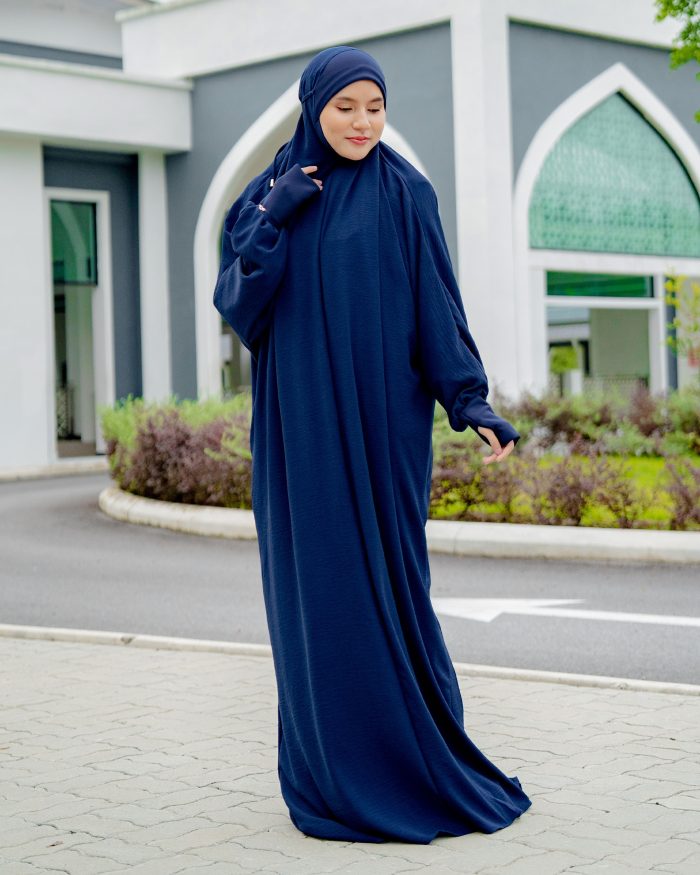 Telekung Illiyeen - Navy Blue - Image 2