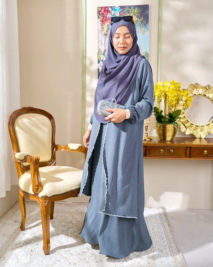 Abaya Sulam Shayla - Dark Grey