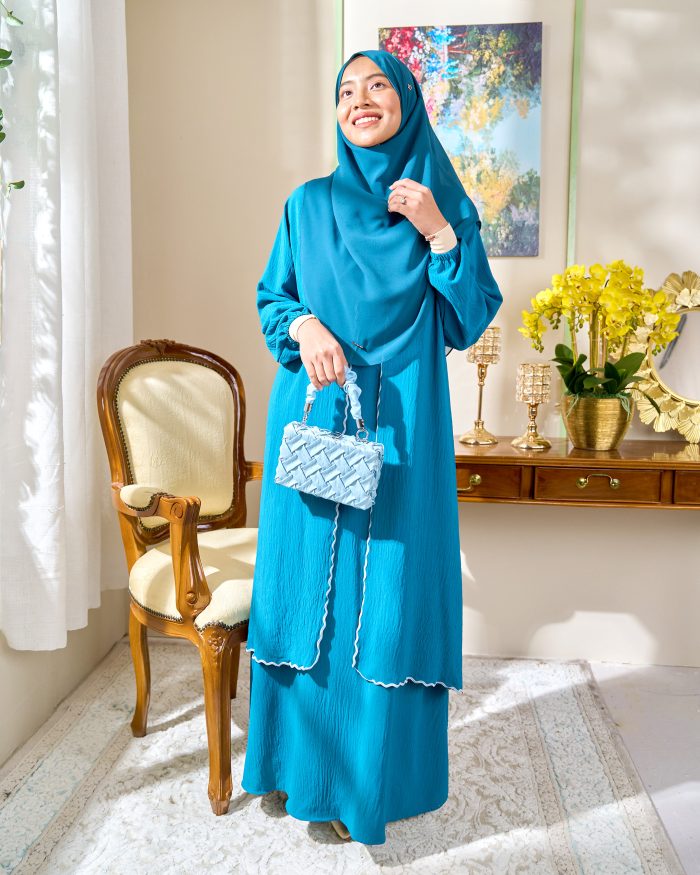 Abaya Sulam Shayla - Deep Turquoise