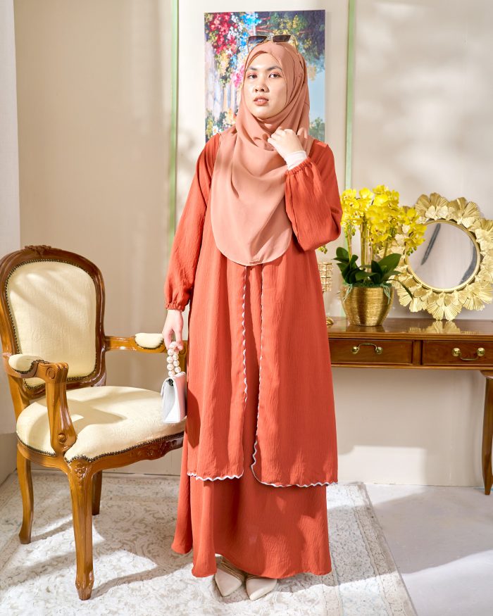 Abaya Sulam Shayla - Desert Coral