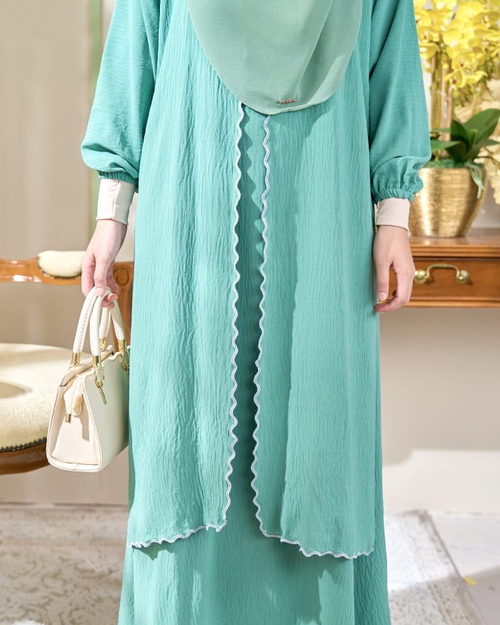 Abaya Sulam Shayla - Green Tea - Image 4