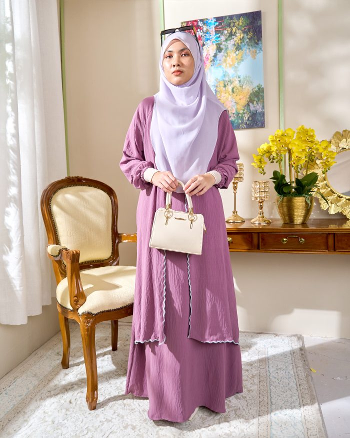 Abaya Sulam Shayla - Mauve Purple