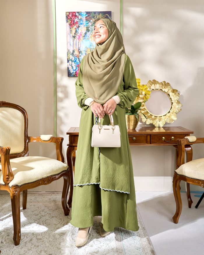 Abaya Sulam Shayla - Olive Green