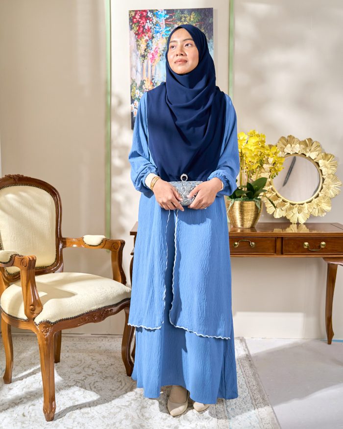 Abaya Sulam Shayla - Steel Blue