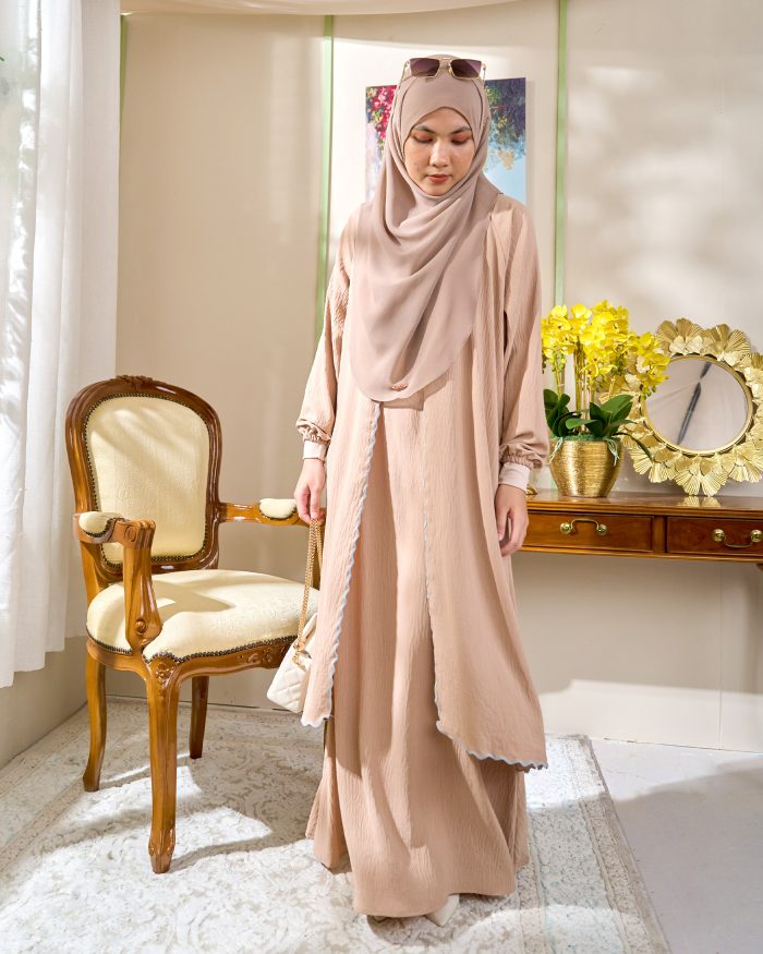 Abaya Sulam Shayla - Wheat Nude - Image 2