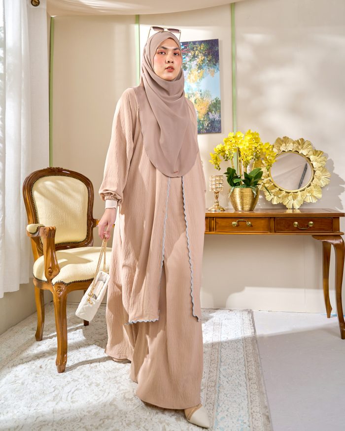 Abaya Sulam Shayla - Wheat Nude - Image 3
