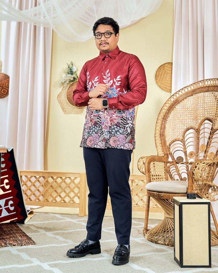 Baju Kemeja Batik Sultan 3.0 - Bayu Cherry Red