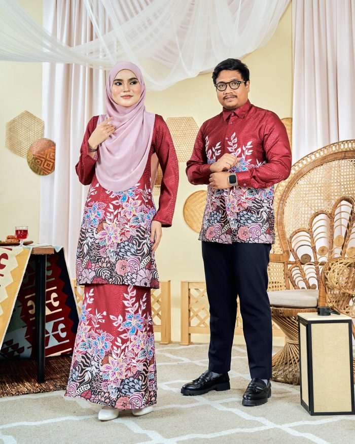 Baju Kemeja Batik Sultan 3.0 - Bayu Cherry Red - Image 5