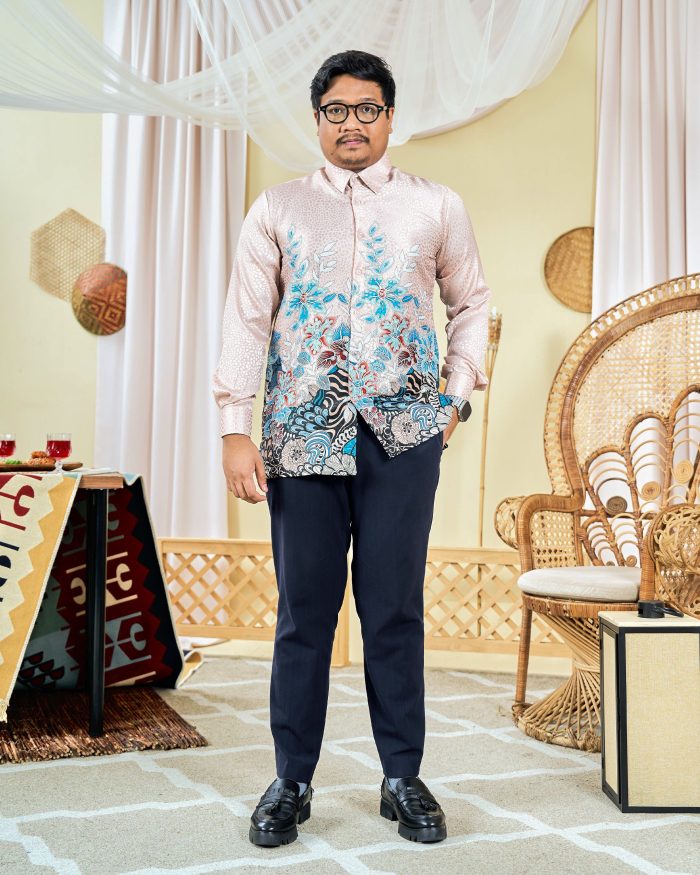 Baju Kemeja Batik Sultan 3.0 - Bayu Cream Latte - Image 2