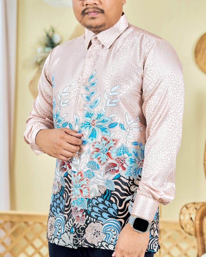 Baju Kemeja Batik Sultan 3.0 - Bayu Cream Latte - Image 5