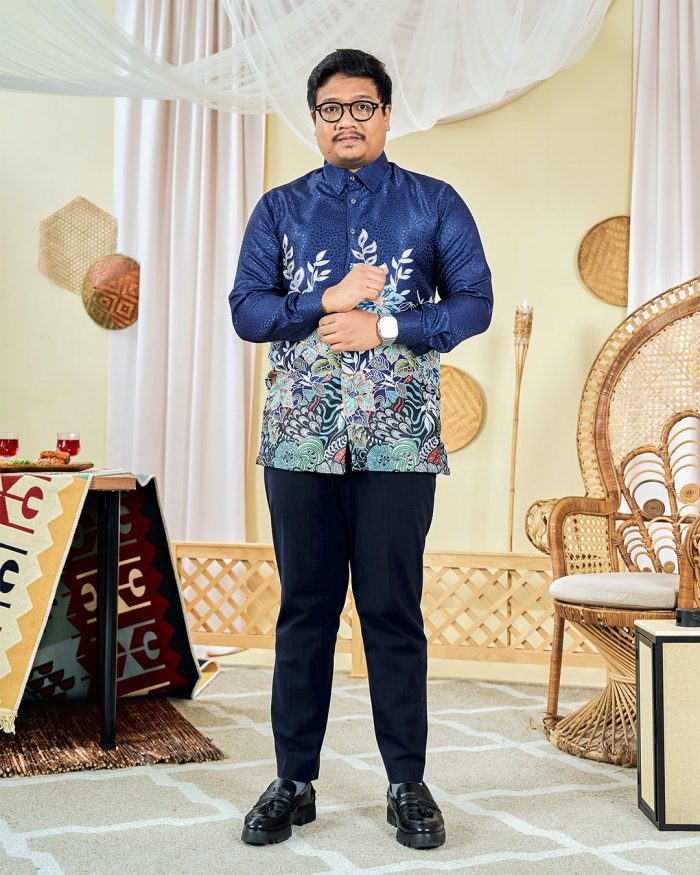 Baju Kemeja Batik Sultan 3.0 - Bayu Navy Blue