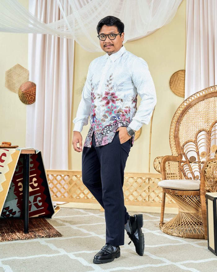 Baju Kemeja Batik Sultan 3.0 - Bayu Pearl White