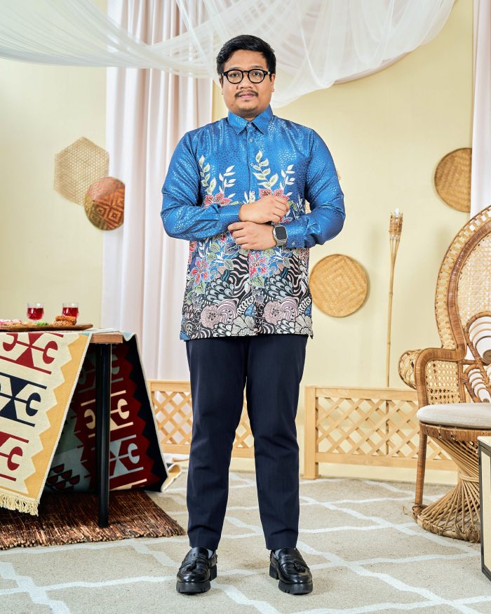 Baju Kemeja Batik Sultan 3.0 - Bayu Seal Blue